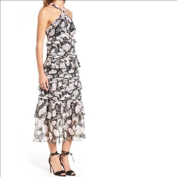 OLIVIA PALERMO AND CHELSEA28 Tiered Midi Dress - Picture 1 of 9